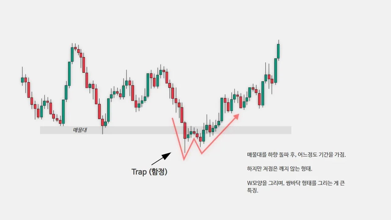 Fake out과 Trap의 기본 구조를 설명한 차트